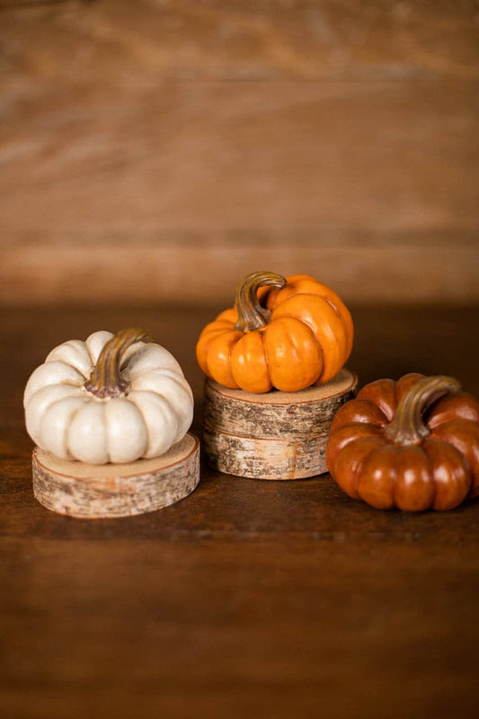 Decorator's Warehouse 3” Resin Harvest Pumpkin