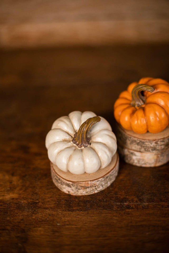 Decorator's Warehouse 3” Resin Harvest Pumpkin