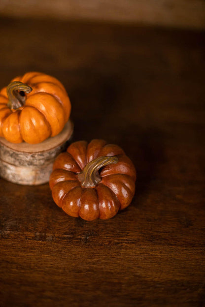 Decorator's Warehouse 3” Resin Harvest Pumpkin