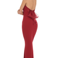 Lucy in the Sky Back Bow Strapless Maxi Dress