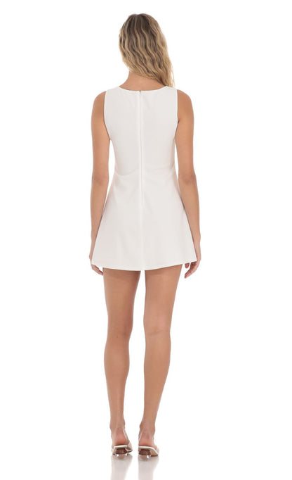 Lucy In The Sky High Neck Dress in White