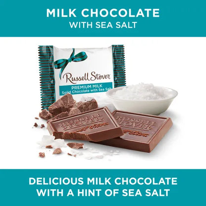 Russell Stover Chocolates Milk Chocolate Sea Salt Tiles, 24 oz. bag