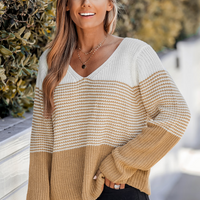 Cupshe Striped Colorblock Drop Sleeve Sweater (x2)