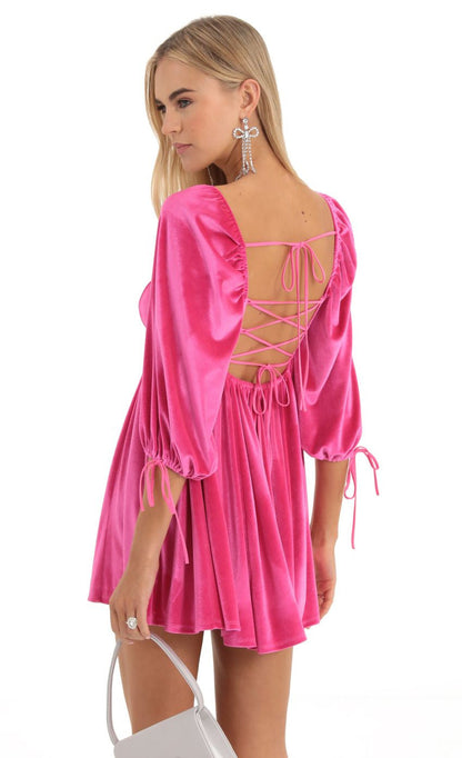 Lucy in the Sky Velvet Baby Doll Dress