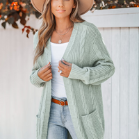 Cupshe Cable Knit Open-Front Cardigan (x2)