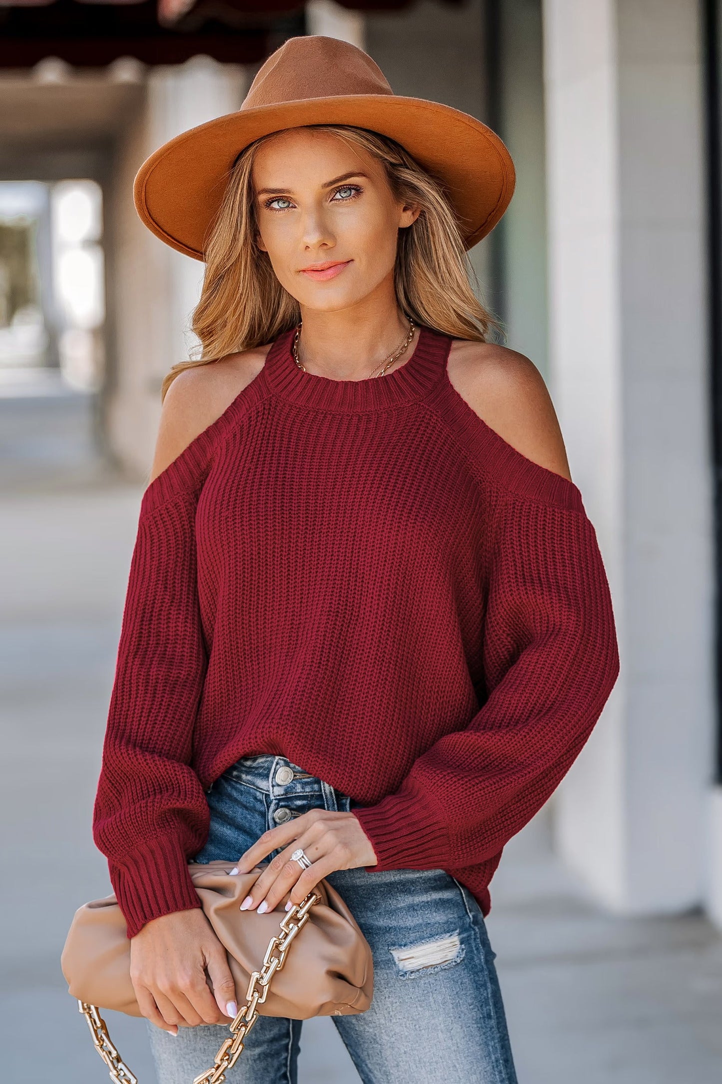 Cupshe Toasty Open-Shoulder Rib Sweater (x2)