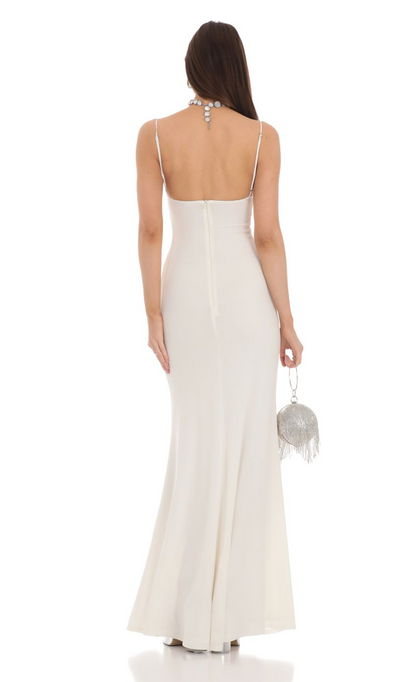 Lucy in the Sky Cowl Neck Mermaid Maxi Dress