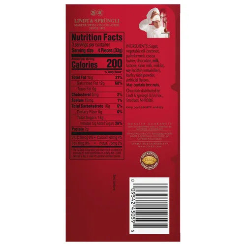 Lindt Chocolate Milk Chocolate LINDOR Truffle Bar (3.5 oz)