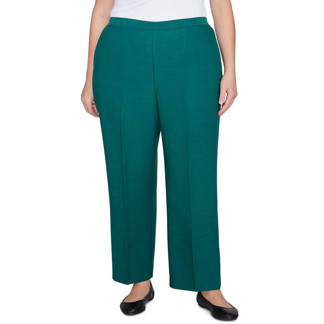 Alfred Dunner Women's Classic Emerald Short Length Pant - EMERALD