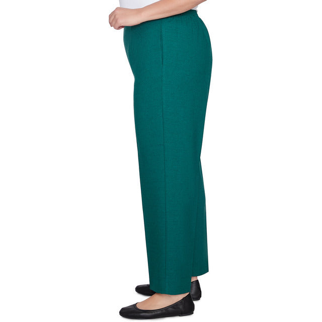 Alfred Dunner Women's Classic Emerald Short Length Pant - EMERALD