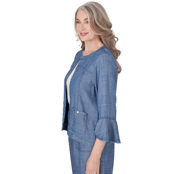 Alfred Dunner Women's Chambray Jacket