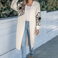 Cupshe Ivory Floral Long Sleeve Duster