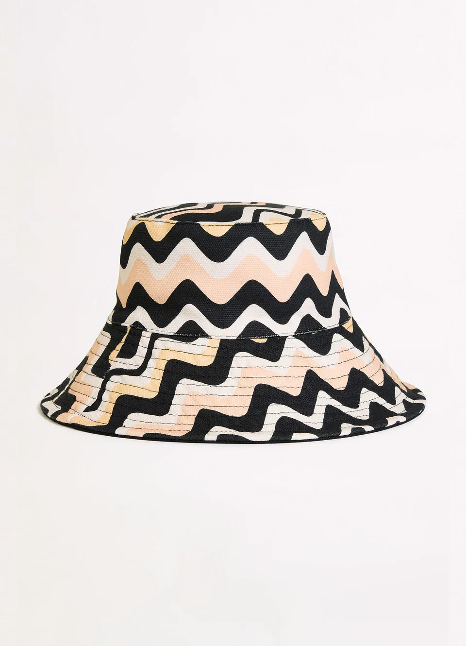 Seafolly Women's SNeue Wave Reversible Buckethat - Black