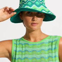 Seafolly Women's Neue Wave Reversible Buckethat - Jade