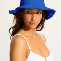 Seafolly Women's Ahoy Bucket Hat - Azure