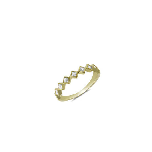 ARGENTO VIVO PRINCESS CUT RING