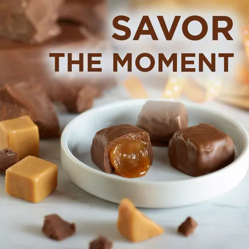 Russell Stover Chocolates Clara's Recipe Milk Chocolate Caramel, 8 oz. Box