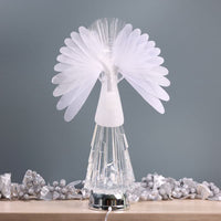 Cracker Barrel Fiber Optic Angel Glitter Globe