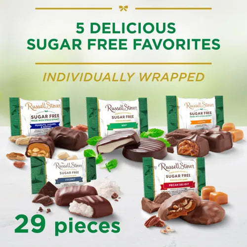 Russell Stover Chocolates Sugar Free Assorted Chocolate Candy, 15.7 oz bag