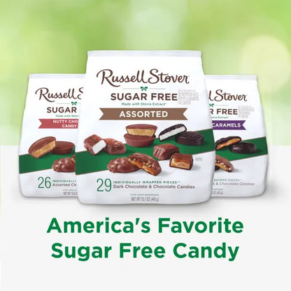 Russell Stover Chocolates Sugar Free Assorted Chocolate Candy, 15.7 oz bag