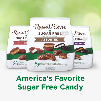 Russell Stover Chocolates Sugar Free Caramel Mix, 15.3 oz bag