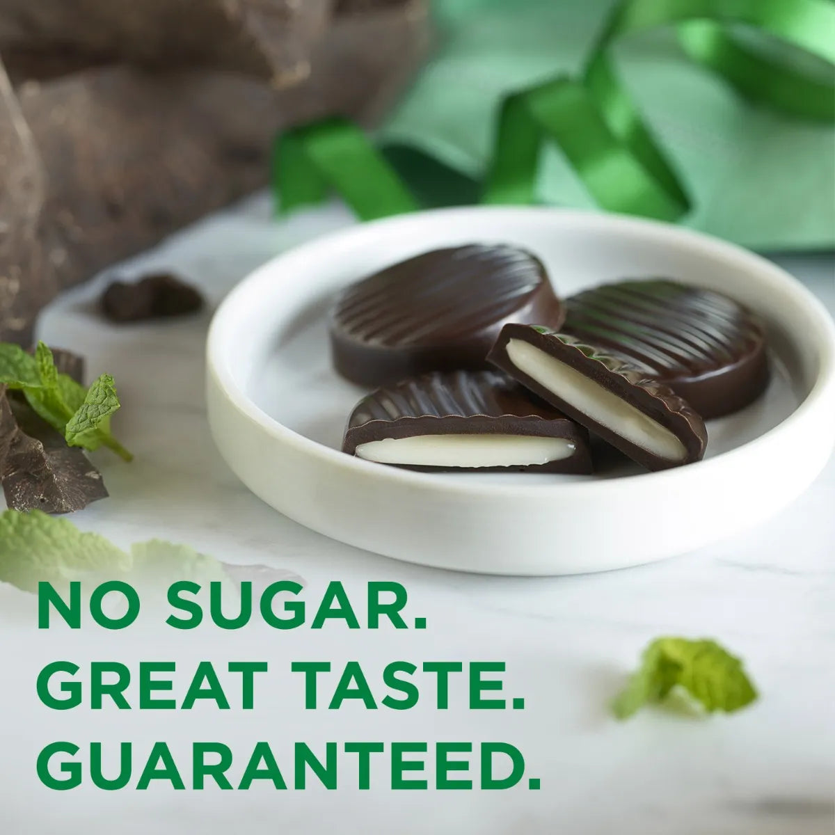 Russell Stover Chocolates Sugar Free Dark Chocolate Mint Patties Mini Candies, 4.5 oz bag