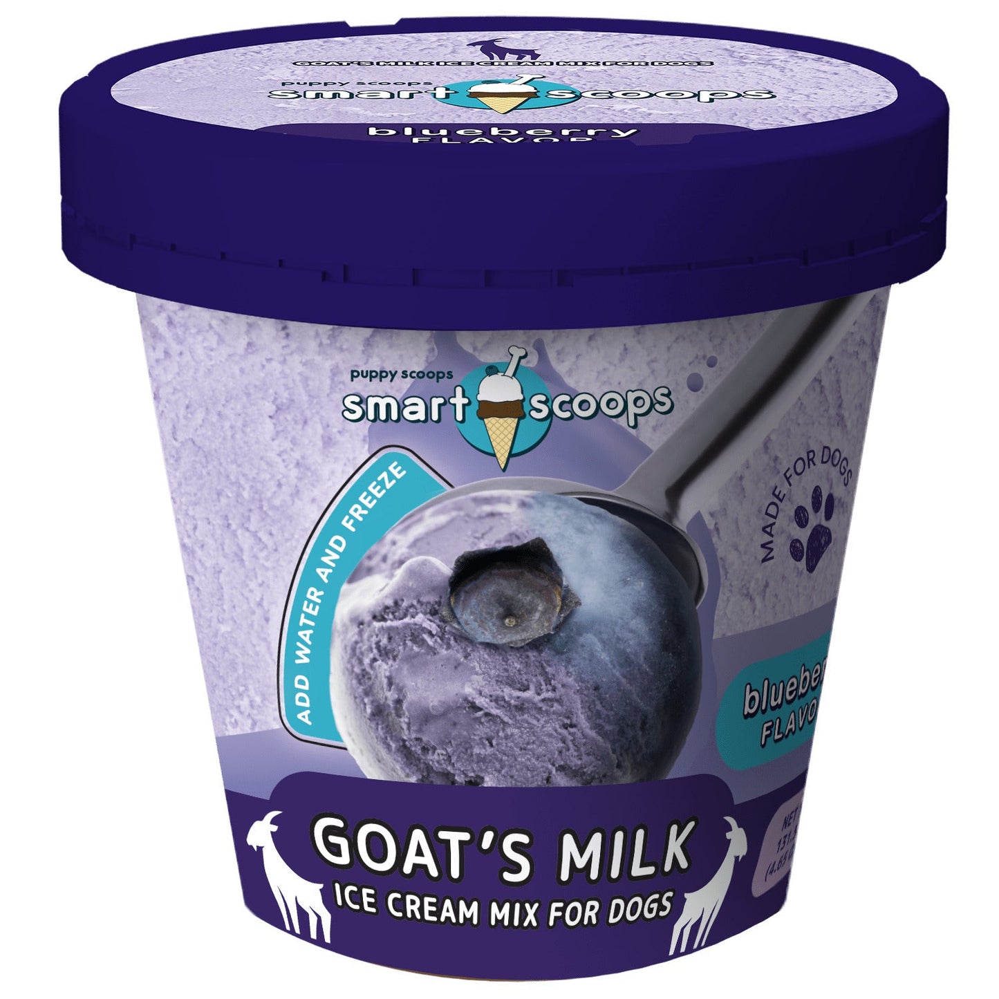 Puppy Cake Smart Scoops Goat's Milk Ice Cream Mix - Blueberry