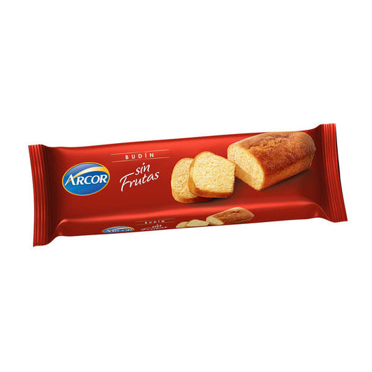 Pampa Direct Arcor Budín Sin Frutas Sweet Pound Cake without Fruits, 215 g / 7.6 oz