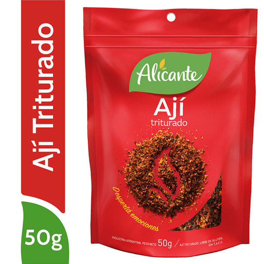 Pampa Direct Alicante Ají Triturado Ground Chilli Spice, 50 g / 0.88 oz zipper pouch (pack of 3)