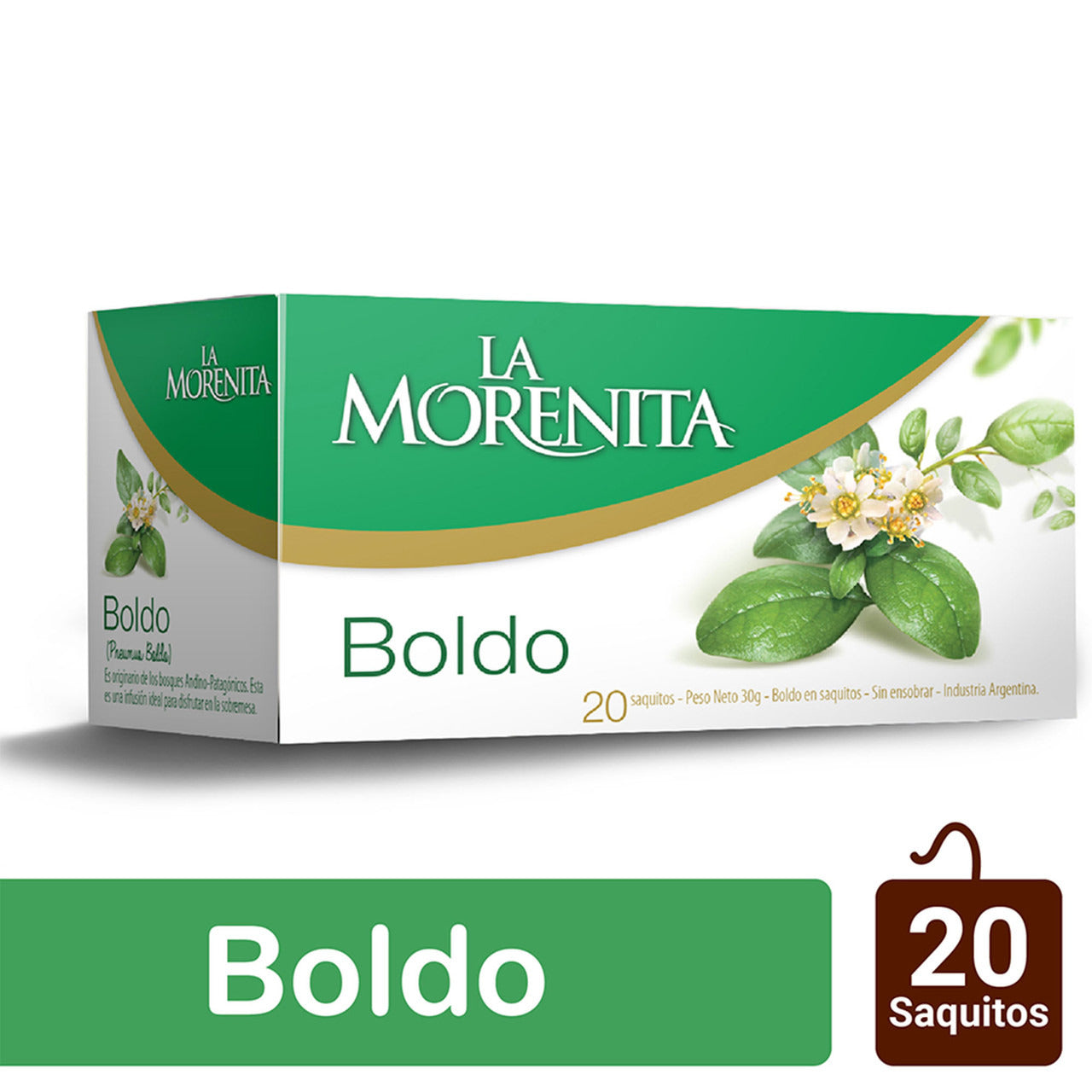 Pampa Direct La Morenita Boldo In Tea Bags (box of 20 bags)