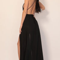 Lucy in the Sky Allure Sequin Maxi Dress in Black Silver