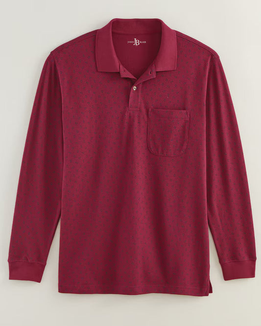 BLAIR John Blair Long-Sleeve Piqué Polo Top 2