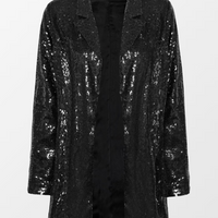 Cupshe Starlight Sequin Open-Front Blazer