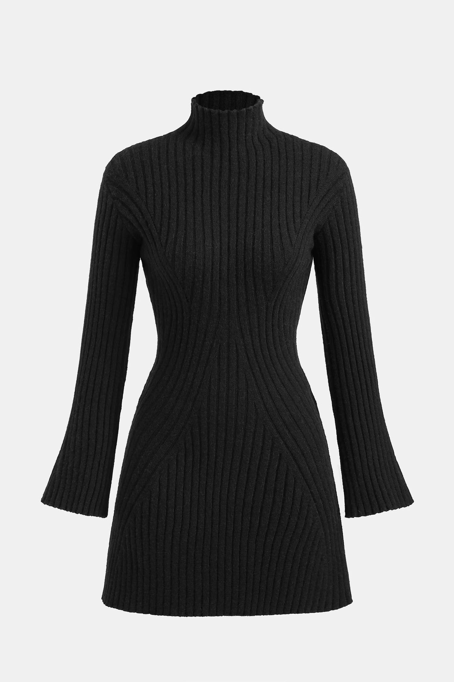 Cupshe x JoJo Midnight Mockneck Mini Sweater Dress