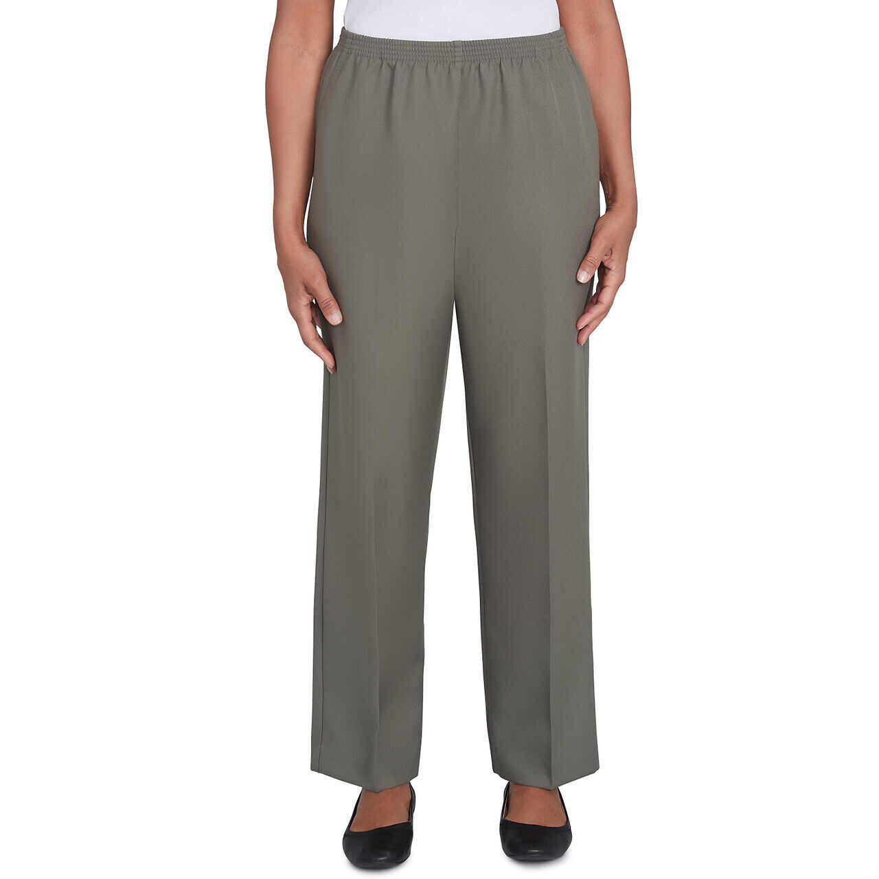 Alfred Dunner Women's Classic Accord Elastic Waist Medium Length Pant