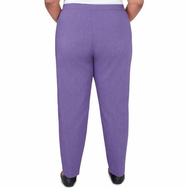 Alfred Dunner Women's Classic Charmed Average Length Pant - IRIS