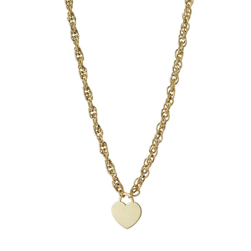 ARGENTO VIVO THE HEART LINK NECKLACE