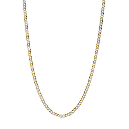 ARGENTO VIVO THE TWO TONE PAVE CURB CHAIN NECKLACE