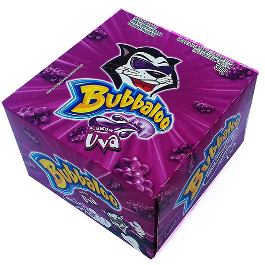 Pampa Direct Bubbaloo Uva Chicle Globo Grape Bubblegum, 300 g / 10.6 oz (box of 60)