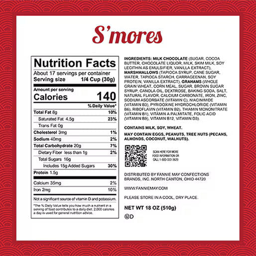 Fannie May Smores Snack Mix - 18oz - Bag