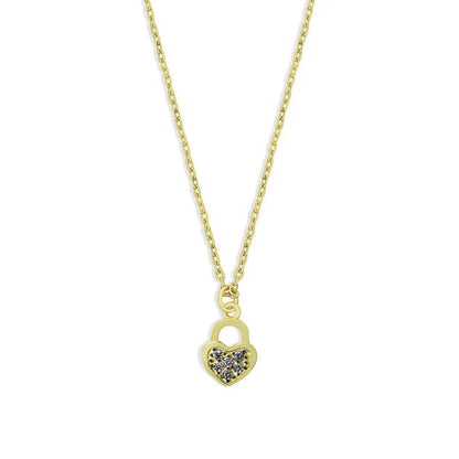 ARGENTO VIVO THE HEART PADLOCK NECKLACE