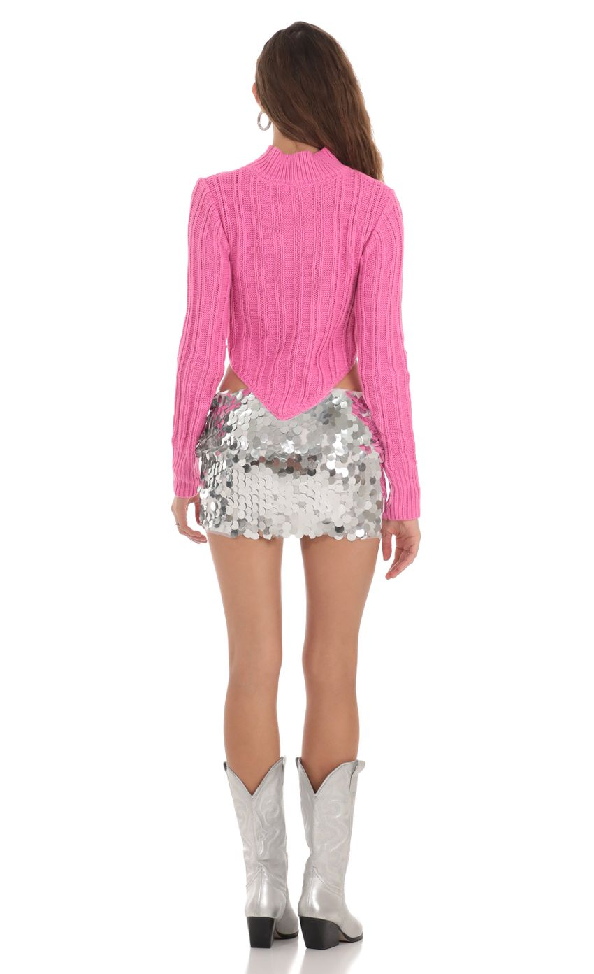 Lucy in the Sky Big Sequin Skirt in Silver