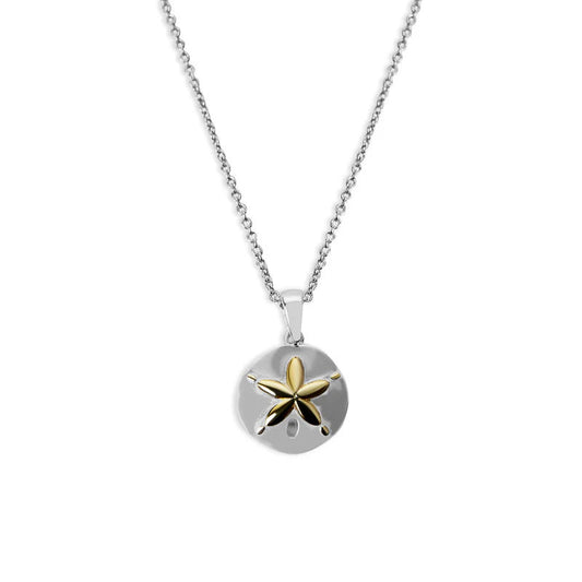 ARGENTO VIVO THE TWO TONE SAND DOLLAR NECKLACE