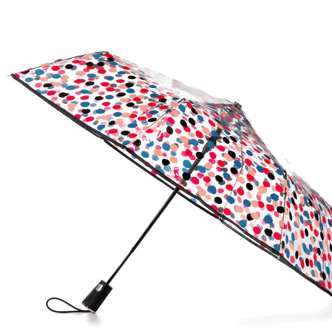 Totes Ultra Clear Folding Umbrella with Auto Open Technology