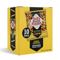 Dot's Homestyle Honey Mustard Seasoned Pretzel Twists, 1 oz Bags (10 Count)