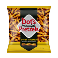 Dot's Homestyle Honey Mustard Seasoned Pretzel Twists, 1 oz Bags (10 Count)