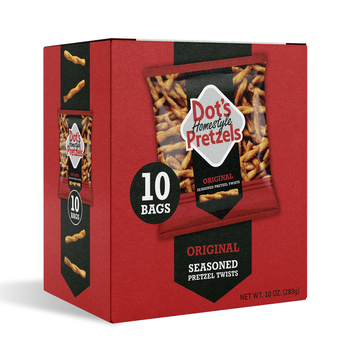 Dot's Homestyle Original Seasoned Pretzel Twists, 1 oz Bags (10 Count)