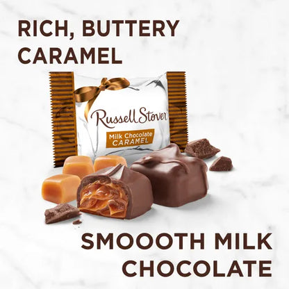 Russell Stover Chocolates Clara's Recipe Milk Chocolate Caramel, 8 oz. Box