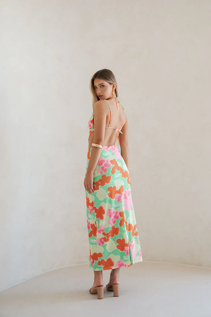 Sabo Skirt Backless Mela Dress - Misty Floral