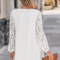 Cupshe Floral Lace Scalloped V-Neck Dress(X2)